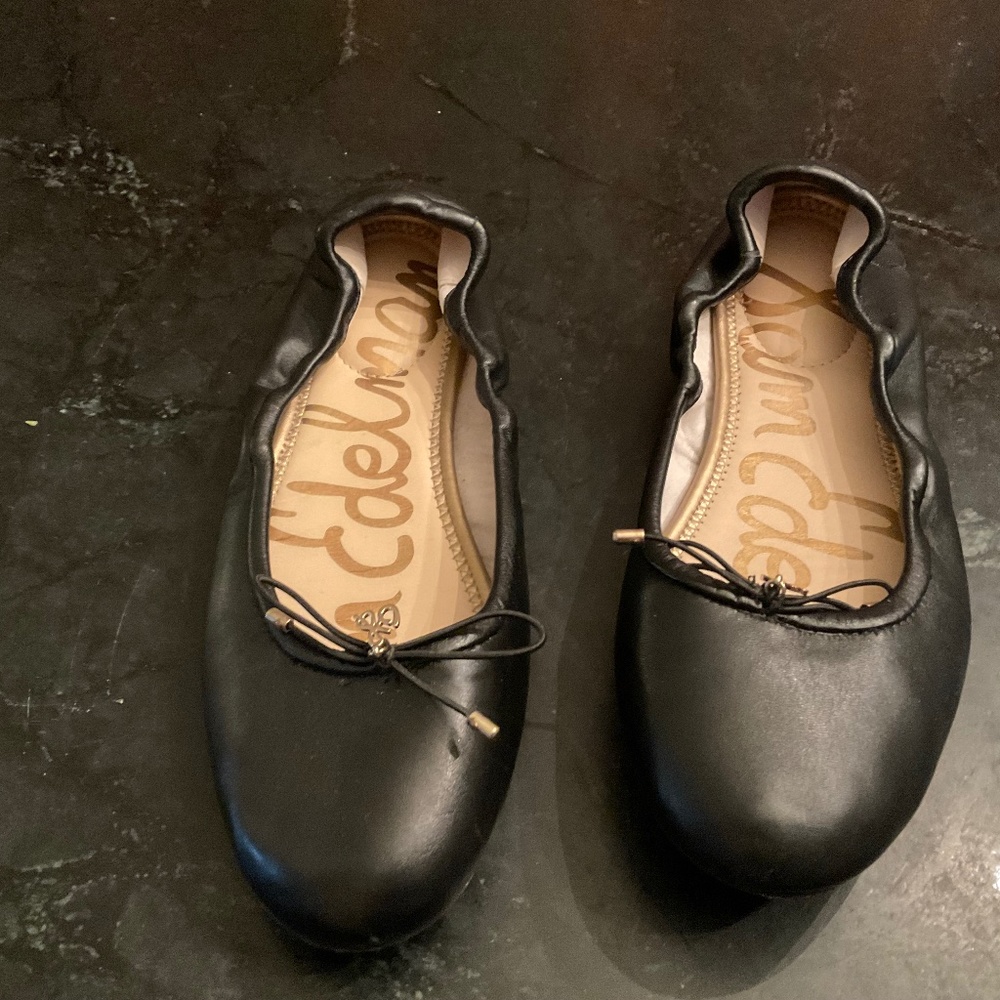 Sam Edelman black leather ballet flats size 8m